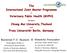 The International Joint Master Programme. Veterinary Public Health (MVPH) Chiang Mai University,Thailand. Freie Universität Berlin, Germany