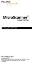 MicroScanner 2. Cable Verifier. Getting Started Guide