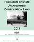 HIGHLIGHTS OF STATE UNEMPLOYMENT COMPENSATION LAWS