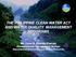 THE PHILIPPINE CLEAN WATER ACT AND WATER QUALITY MANAGEMENT PROGRAMS