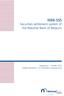 NBB-SSS Securities settlement system of the National Bank of Belgium. Regulations October 2012 English translation - for information purposes only