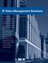 IP Video Management Solutions