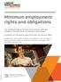 Minimum employment rights and obligations