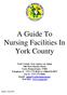 A Guide To Nursing Facilities In York County