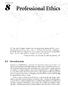 8 Professional Ethics