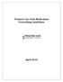 Primary Care Pain Medication Prescribing Guidelines