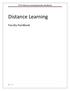 TVCC Distance Learning Faculty Handbook. Distance Learning. Faculty Handbook. 1 P age