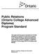 Public Relations (Ontario College Advanced Diploma) Program Standard