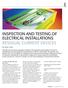 INSPECTION AND TESTING OF ELECTRICAL INSTALLATIONS RESIDUAL CURRENT DEVICES