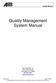 Quality Management System Manual