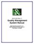 AS 9100 Rev C Quality Management System Manual. B&A Engineering Systems, Inc. 3554 Business Park Drive, Suite A-1 Costa Mesa, CA 92626