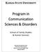 Program in Communication Sciences & Disorders