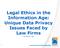 Legal Ethics in the Information Age: Unique Data Privacy Issues Faced by Law Firms. v2.18.11, rev