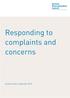 Responding to complaints and concerns