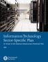 Information Technology Sector-Specific Plan An Annex to the National Infrastructure Protection Plan
