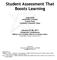 Student Assessment That Boosts Learning