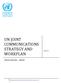 UN JOINT COMMUNICATIONS STRATEGY AND WORKPLAN