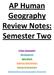AP Human Geography Review Notes: Semester Two