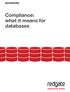 WHITEPAPER. Compliance: what it means for databases