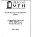 Health Management and Policy (HMP) Oregon State University MPH - HMP Track Student Handbook