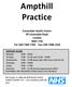 Ampthill Practice. Crowndale Health Centre 59 Crowndale Road London NW1 1TN Tel: 020 7383 7333 Fax: 020 7388 1234