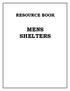 RESOURCE BOOK MENS SHELTERS