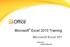 Microsoft Excel 2010 Training