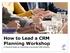 How to Lead a CRM Planning Workshop