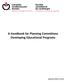 A Handbook for Planning Committees Developing Educational Programs