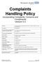 Complaints Handling Policy Incorporating Complaints, Concerns and Compliments Version 5.0