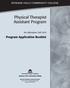 Physical Therapist Assistant Program