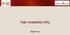 High Availability (HA) Aidan Finn