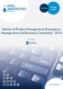 Master of Project Management (Emergency Management and Business Continuity) - 2014