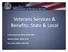 Veterans Services & Benefits: State & Local