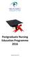 Postgraduate Nursing Education Programme 2016
