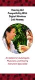 Hearing Aid Compatibility With Digital Wireless Cell Phones: