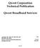 Qwest Corporation Technical Publication. Qwest Broadband Services