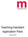 Teaching Assistant Application Pack