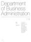 Department of Business Administration