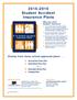 2015 2016 Student Accident Insurance Plans