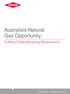 Australia s Natural Gas Opportunity: Fuelling A Manufacturing Renaissance