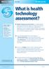 What is health technology assessment?