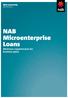 NAB Community Microfinance. NAB Microenterprise Loans Minimum requirements for business plans