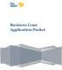 Business Loan Application Packet