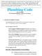 Plumbing Code. City of San Diego 2013 Plumbing Regulations - Proposed Code Changes (revised 5/15/15)