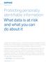 Protecting personally identifiable information: What data is at risk and what you can do about it