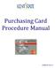 Purchasing Card Procedure Manual