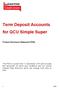 Term Deposit Accounts for QCU Simple Super