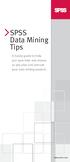SPSS Data Mining Tips