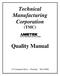 Technical Manufacturing Corporation (TMC) Quality Manual